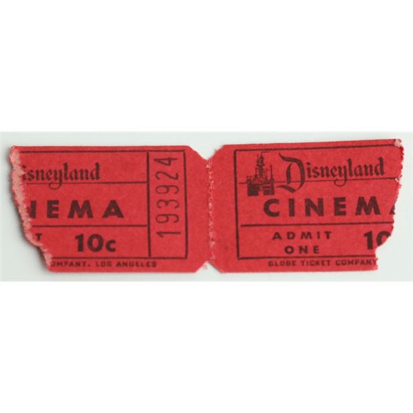 Disneyland Cinema Booth Ticket Stubs