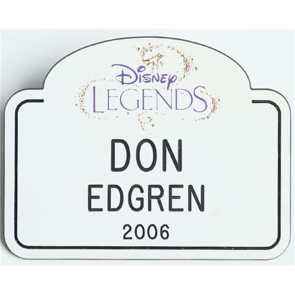Disneyland Name Tag Disney Legends Don Edgren