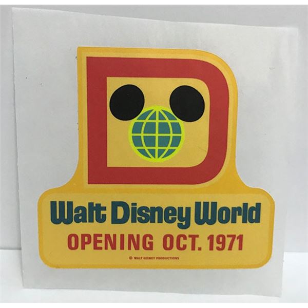 Walt Disney World Pre-opening Decal