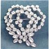 Image 1 : 1940's Clear Rhinestone Brooch  #1743314