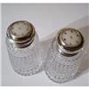 Image 1 : CRYSTAL & STERLING - SALT & PEPPER SHAKERS #1743389