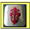Image 1 : FRENCH RED GUILLOCHE ENAMEL BELT BUCKLE #1744606