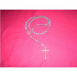 Italian Turquoise and Silver Rosary Beads #1753692