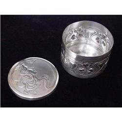 WMF Art Nouveau Repousse Lidded Box / Jewelry #1753733