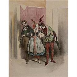 Color Lithograph "Partie" (Party) by Gavarni #1753741