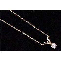Diamond Pendant on Gold Chain #1753748