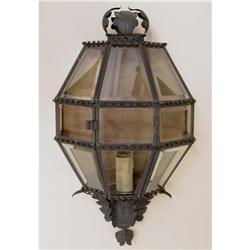 Beveled Glass Wall Mount Lantern #1753752
