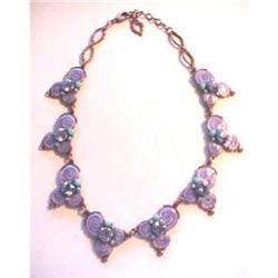 New enamel & rhinestone choker necklace #1753875