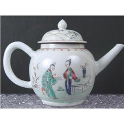 Beautiful Chinese Export Famille Rose Teapot, #1753878