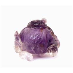 Old Chinese Lavender Crystal Scholar Box #1753910