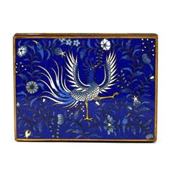 Old Japanese Inaba Goldstone Cloisonne Box w #1753941