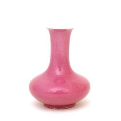 Old Chinese Fuchsia Pink Porcelain Vase Mk #1753946