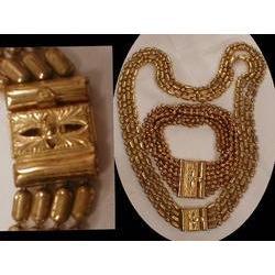 Victorian Parure Thick choker and bracelet OLD #1753956