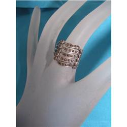 Deco Original Sterling Silver Marcasite Ring #1753997