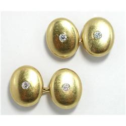 18Kt Gold  Cufflinks with Diamonds #1754050