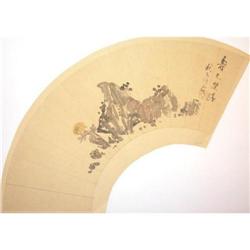 First Spring Flower, Fan Painting by Shuseki #1754059