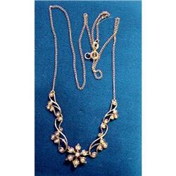 Vict. Gold & Seed Pearl  Necklace #1764493