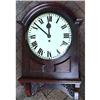 Image 1 : 20c  Mahogany English Arch Top Wall Clock old #1765210