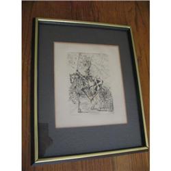 Dali Orig. Signed Etching "El CID" W/COA #1776240