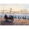 Image 1 : Michele Byrne, Brooklyn Bridge, Canvas Print #1776919