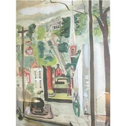 Frank Simon Herrmann Original Watercolor, NY NJ#1788293