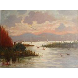 Pair of Alfred Gabali (American) Oil Paintings #1788294