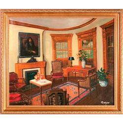 Sitting Room, Original Oil by B. Wayne #1788346