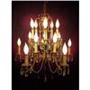 Image 1 : Chandelier Brass15 Light Loaded with Crystal #1788452