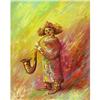 Image 1 : Funny "Clown with sax" impressionism oil #1788459