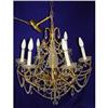 Image 1 : German Gilt Bronze Bohemian Crystal Chandelier #1789023