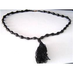 Antique Jet Tassle Necklace #1789226
