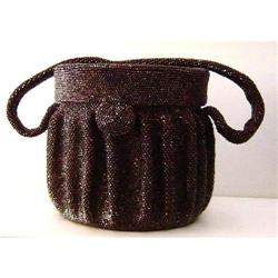 Magda Makkay Bronze Beaded Handbag #1789255