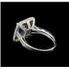 Image 3 : 14KT White Gold 2.90 ctw Sapphire and Diamond Ring
