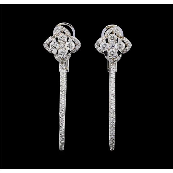 1.72 ctw Diamond Earrings - 14KT White Gold