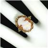 Image 5 : Vintage 14k Yellow Gold Oval Carved Shell Cameo Ring w/ Brushed Finish Frame