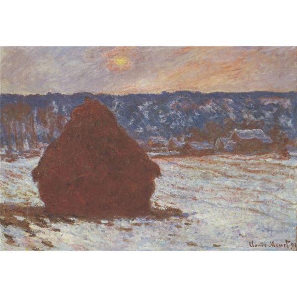 Claude Monet - Haystacks, Snow, Covered the Sky