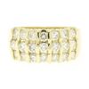Image 1 : 14kt Yellow Gold 1.48 ctw Bar Set Round Diamond Wide Band Ring