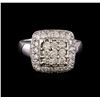 Image 2 : 14KT White Gold 1.55 ctw Diamond Ring