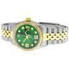 Image 2 : Rolex 2 Tone YG/SS Green Diamond Oyster Perpetual Datejust Wristwatch 36MM