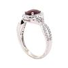 Image 4 : 1.17 ctw Ruby and Diamond Ring - 14KT White Gold