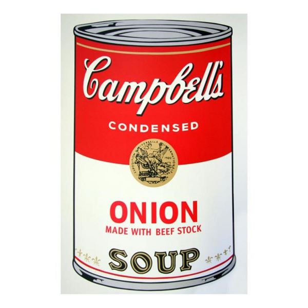 Andy Warhol "Soup Can 11.47 (Onion w/Beef Stock)" Silk Screen Print from Sunday