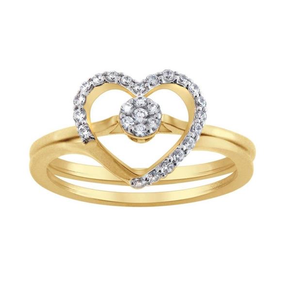 14K Yellow Gold 0.21CTW Diamond Ring, (I1-I2/H-I)