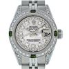 Image 1 : Rolex Ladies Stainless Steel Quickset MOP Diamond Lugs Oyster Datejust Wristwatc