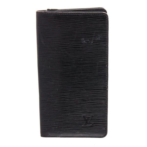 Louis Vuitton Black Epi Leather Long Cardholder