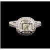 Image 2 : 14KT White Gold 1.78 ctw Diamond Ring