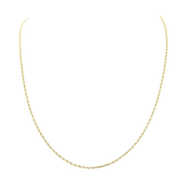 Twenty-Three Inch Rope Chain - 14KT Yellow Gold