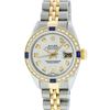 Image 3 : Rolex Ladies 2 Tone Silver Diamond & Sapphire Datejust Wristwatch