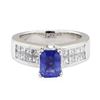 Image 2 : 2.72 ctw Sapphire and Diamond Ring - Platinum
