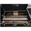 Image 2 : BLACK PROFESSIONAL MOBILE ROAD CASE 48"W X 27"D X 24"H WITH ASSORTED TUBE FILL LIGHTING & CABLES