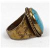 Image 5 : Navajo Brass & Turquoise Ring, Size 9.5